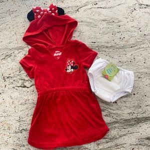 Minnie Mouse Pool Cover Up, NWT Swim Diaper 18M